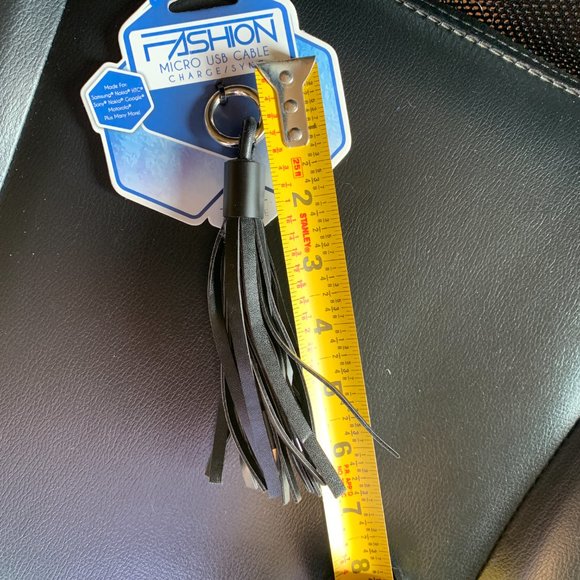 NEW PUGS black Micro USB Cable Charge & Sync Tassel clip - Samsung Sony Google - Picture 5 of 6